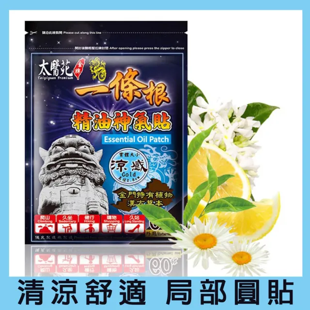 【Tai Yi Yuan Premium 太醫苑金牌】涼感綜合4件組(涼感貼布2包、小圓穴道貼1包、滾珠35g1罐)