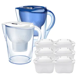 【CATIS】一壺七芯 3.5L活性炭濾水壺 淨水壺 過濾水壺 送7個濾芯(brita通用水壺 淨水器 過濾水)