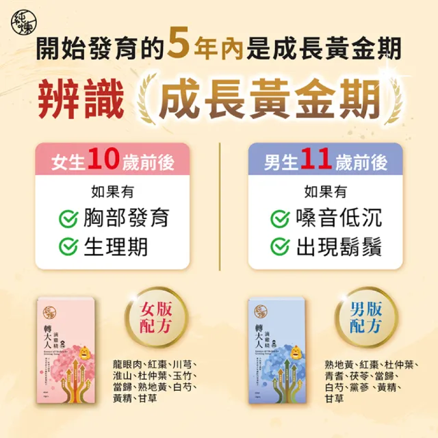 【純煉】轉大人滴雞精60mlx10入x任選3盒(共30包 黃金成長期必備 男女配方有別更精準！官方直營)
