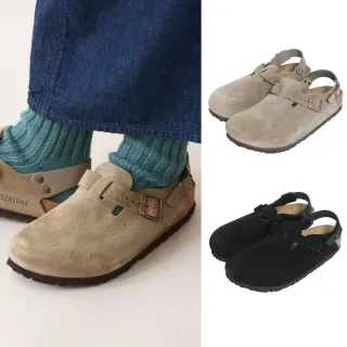【BIRKENSTOCK 勃肯】日本限定Tokio 麂皮包頭拖鞋 女 一般寬真皮東京懶人鞋 反毛皮穆勒鞋 軟木休閒涼鞋