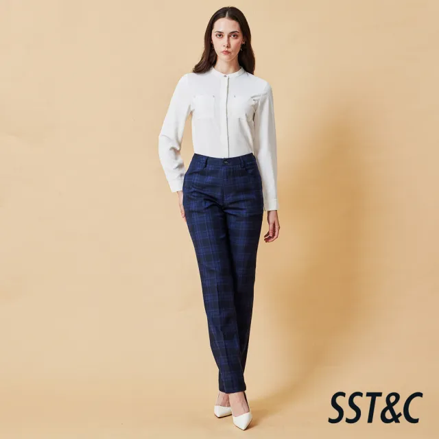 【SST&C】女裝 立領雙口袋長袖上著－白-825212061051(指定單品快閃價)