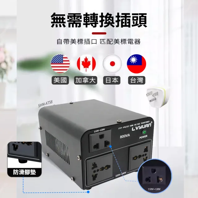 電壓轉換器 2500W 220v轉110v 旅行萬用接頭 國際變壓器 升壓器 208-AT2025(萬用轉接插座 變壓器)
