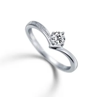 【彩糖鑽工坊】GIA 鑽石 30分 D成色 V型皇冠鑽戒 (天然鑽石 輕珠寶)