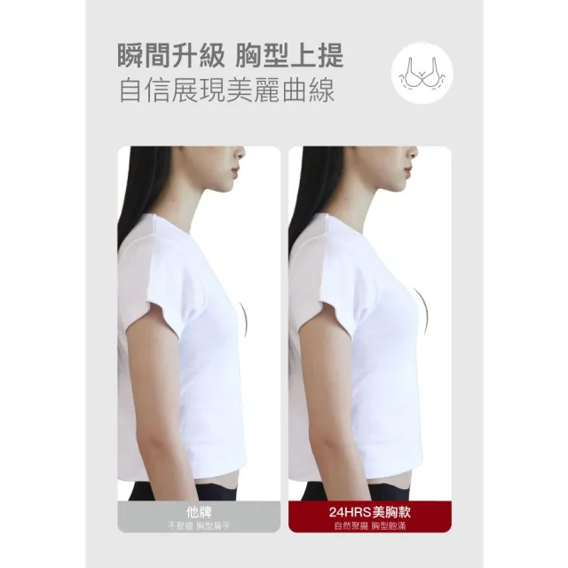 【24HRS】3件組 - 美胸款 視覺引爆 無感集中內衣(聚攏無鋼圈內衣 無鋼圈內衣 女內衣 女內著 背扣)