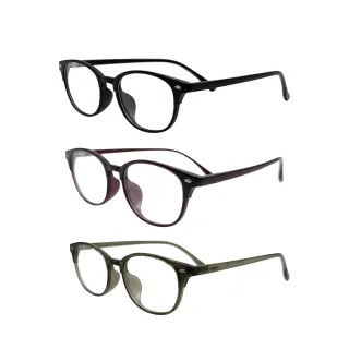 【EYEFUL】抗藍光眼鏡 圓潤復古鏡框設計款(輕盈材質 視野清晰 UV400 平光濾藍光)