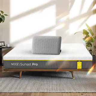 【Lunio】Nooz Sunset Pro標準單人3尺乳膠床＋枕(英國工藝舒緩腰酸 專為台灣人打造 亞馬遜銷售破十萬張)