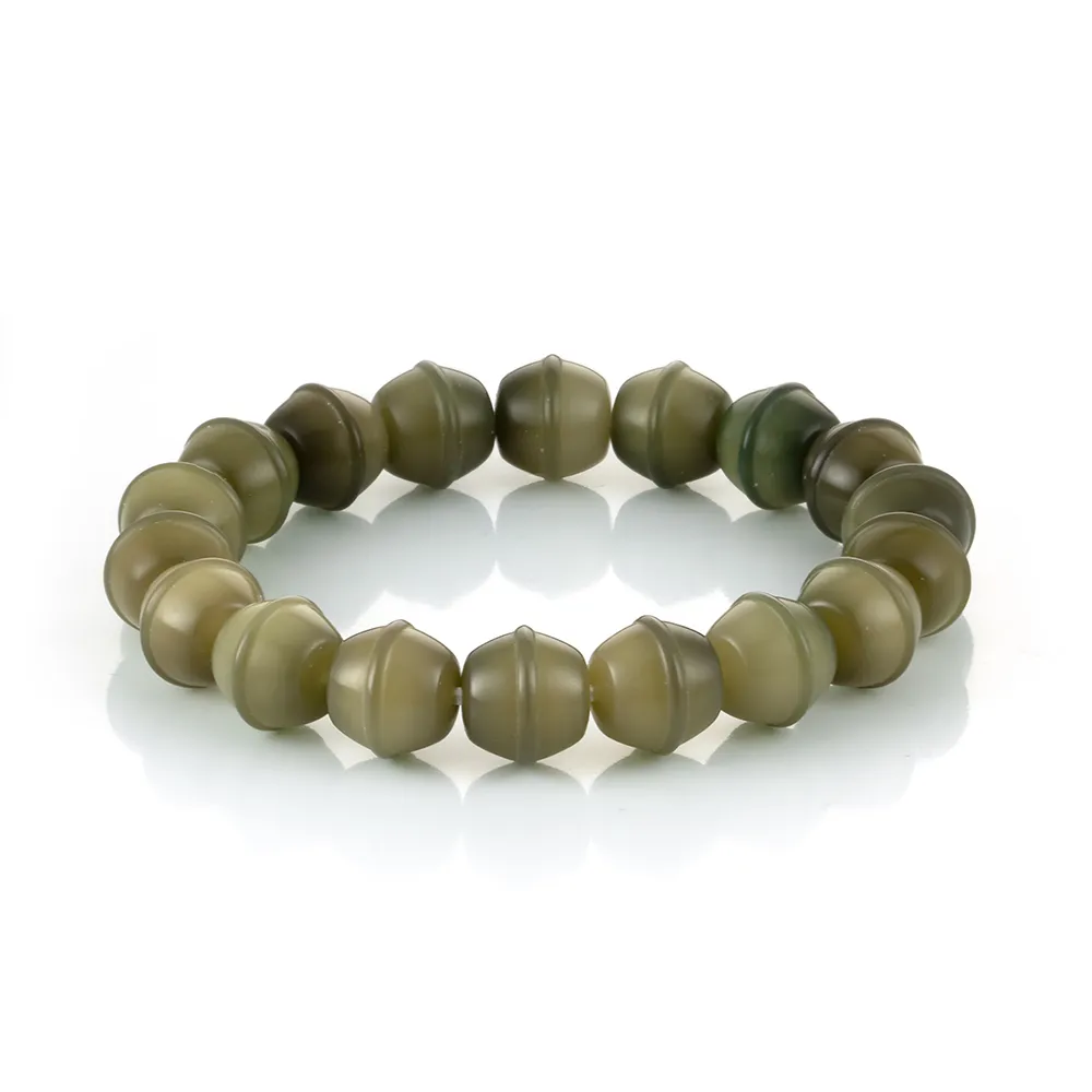 【Woogie武吉珠寶】青玉菩提子鈴鐺手鍊(貓鈴鐺13mm)