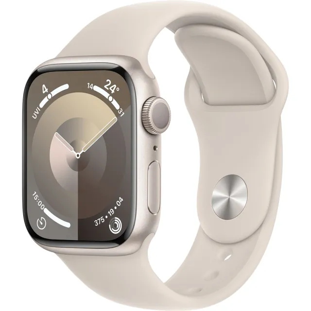 【Apple】B+ 級福利品 Apple Watch S9 GPS 45mm 鋁金屬錶殼(副廠配件/錶帶顏色隨機)