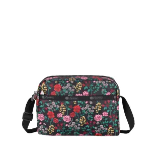 【LeSportsac官方直營】輕量尼龍 拉鍊斜背包(2434 馥郁花語)