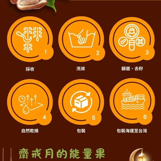 【Onatural 歐納丘】純淨去籽椰棗乾 100g*3袋