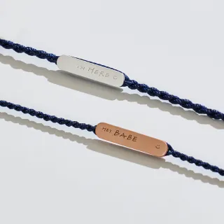 【vacanza】祈願｜miss you 925純銀飾品 純銀手鍊(抗過敏 交換禮物 情侶手鍊)