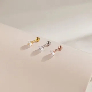 【vacanza】shiny 316L醫療鋼飾品 轉珠純鋼耳環_粗針(抗過敏 交換禮物)