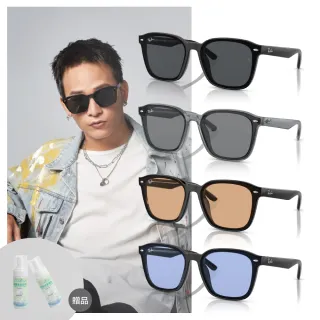 【RayBan 雷朋】大鏡片膠框太陽眼鏡 黃奇斌代言款(RB4392D 601/87、 645087、 601/93 601/80多款選擇)