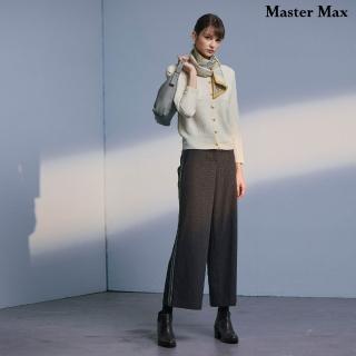 【Master Max】後腰鬆緊側邊織帶設計直筒長褲(8523049)