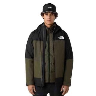 【The North Face】TNF 休閒 兩件式外套 M MOUNTAIN LIGHT TRICLIMATE GTX JACKET - 男 黑綠(NF0A83RRBQW)