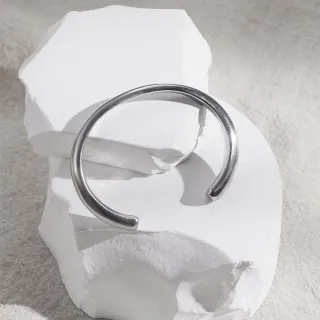 【vacanza】Plain-me聯名｜剛柔並濟 流線圓弧 316L醫療鋼飾品 純鋼手環(抗過敏 交換禮物 情侶手鍊)