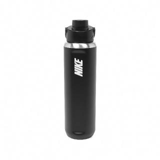 【NIKE 耐吉】水壺 Recharge Chug 24OZ 不鏽鋼 黑 保冷 防漏 水瓶 700ml(N101379909-124)