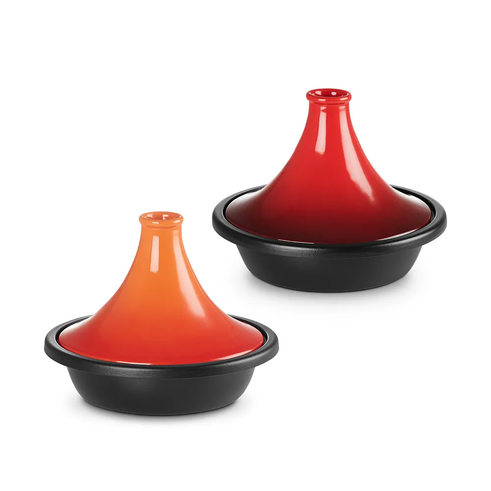 【Le Creuset】陶瓷摩洛哥鑄鐵鍋27cm(櫻桃紅/火焰橘 2色選1)