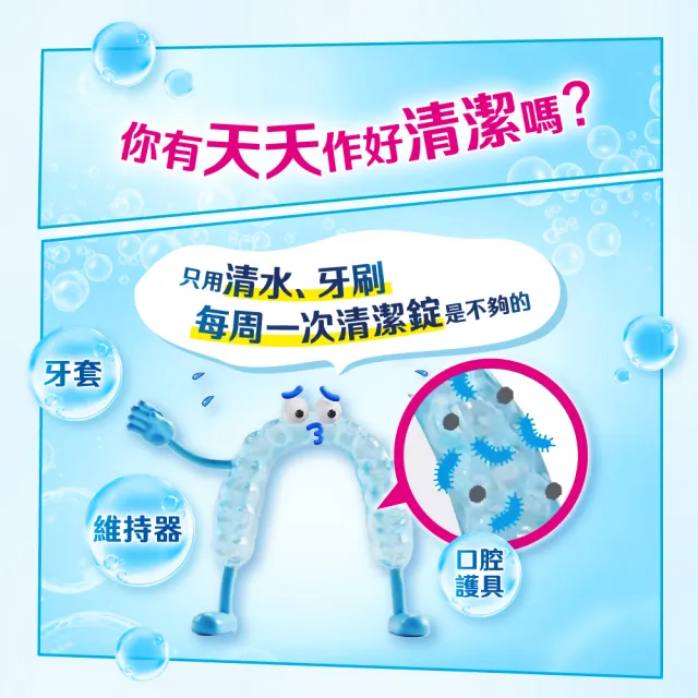 【Polident 保麗淨】口腔護具清潔錠3盒(36片/盒)