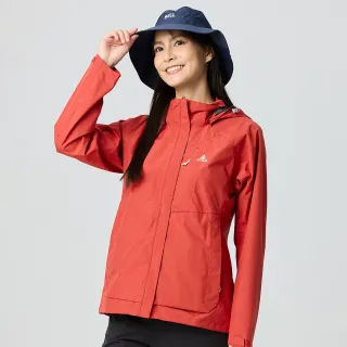 【ATUNAS 歐都納】女款綠森林透氣防水風衣外套(A1GAGZ02W烈焰紅/輕量耐磨/防風/登山露營)