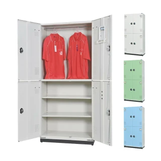 【大富】HDF四門型多用途置物公文櫃 4片鋼製門板 W900xD450xH1862mm/個 HDF-SC-018