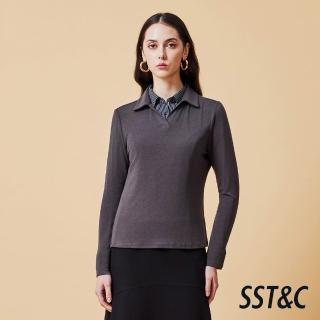 【SST&C】女裝 深灰極柔長袖POLO-825212182012(季末折扣)