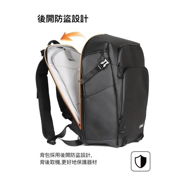 【PROWELL 普樂威】雙11 WIN-23260 雙機多鏡大容量攝影包/相機包/後背包(防盜後開/腳架收納/16吋