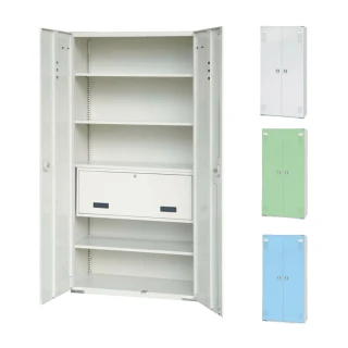 【大富】HDF新型多用途置物公文櫃 2片鋼製門板 W900xD450xH1802mm/個 HDF-SC-008