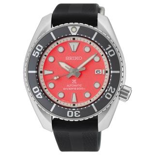 【SEIKO 精工】Prospex 亞洲限量澳洲粉紅湖200米機械潛水錶-橘x黑/45mm 送禮 禮物(SPB541J1/6R35-03L0P)