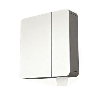 80*65cm太空鋁圓弧圓角浴室鏡櫃(浴室櫃 收納櫃 儲物櫃 化妝鏡櫃 浴室鏡)