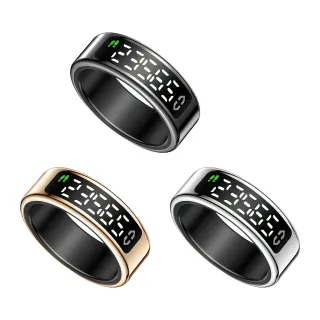 【IS】BLR-SY01 螢幕顯示觸控智能戒指 附充電盒(24小時監測 健康/心率/血氧/睡眠管理 遠程遙控拍照)