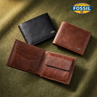 【FOSSIL 官方旗艦館】Ryan 真皮RFID大零錢袋皮夾 雙12限定(多款可選)