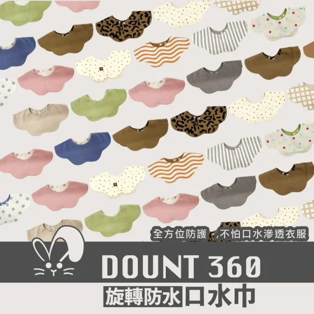 【imitu 米圖】單入組_品牌自訂 I DOUNT360防水可旋轉口水巾 圍兜 全方位防滲(商檢合格)