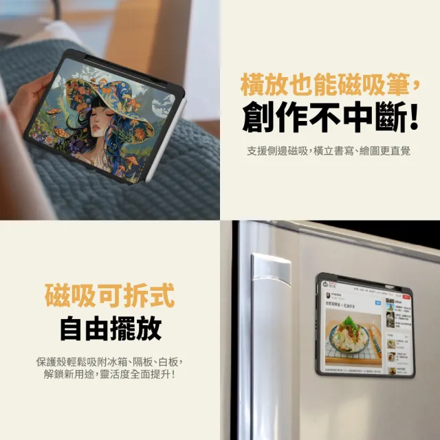 【eiP】Magnetix Flip 任意折 可拆式iPad 保護殼(iPad 10.11 A16/Air 4.5.6.7 11吋 13吋/Pro11吋 2023以前)