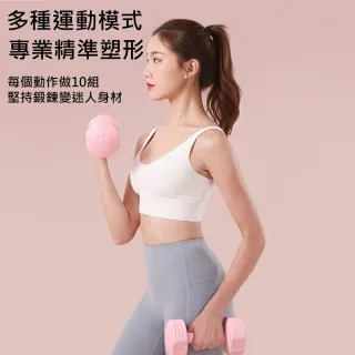 【X-BIKE】2KG-2支入 時尚彩色款啞鈴 環保材質/一體成型 XFE-T484(時尚彩色款啞鈴)