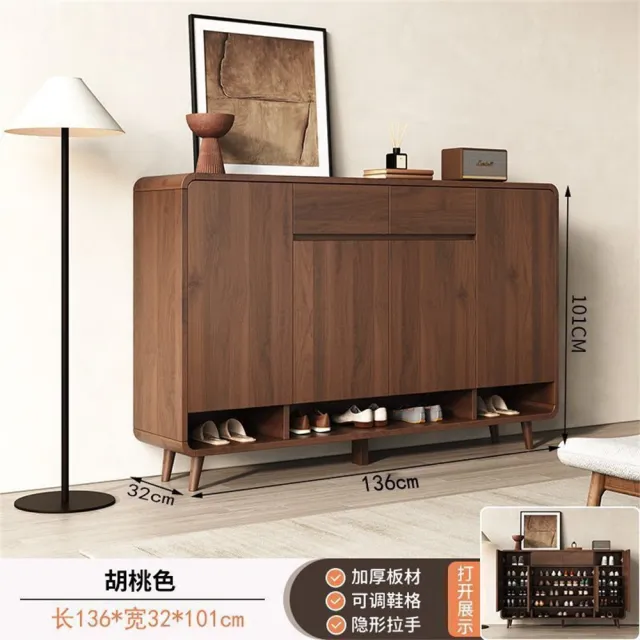 【新川】新中式大容量鞋櫃 可調層板 儲物櫃 玄關櫃(收納櫃 靠墻玄關櫃)