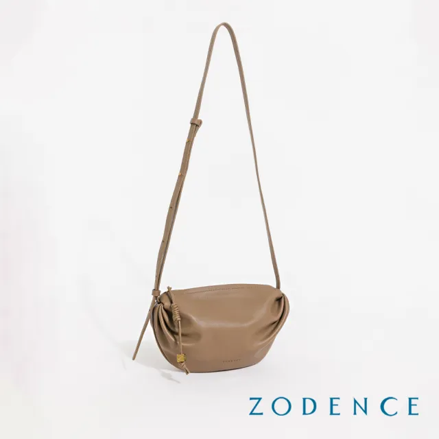 【ZODENCE 佐登司】MOZ進口真皮抓皺迷你斜背包(多色/手機包)