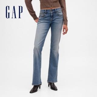【GAP】女裝 喇叭牛仔褲-中度水洗(844113)
