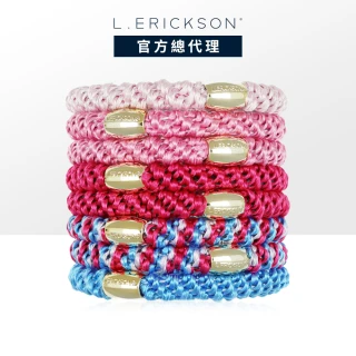 【L. ERICKSON】粗版 彈力髮圈 8入 〈莓果粉藍〉