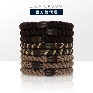 【L. ERICKSON 官方旗艦】粗版 彈力髮圈 8入 〈太妃糖色〉