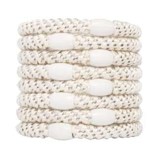 【L. ERICKSON 官方旗艦】粗版 彈力髮圈-8入（象牙白）