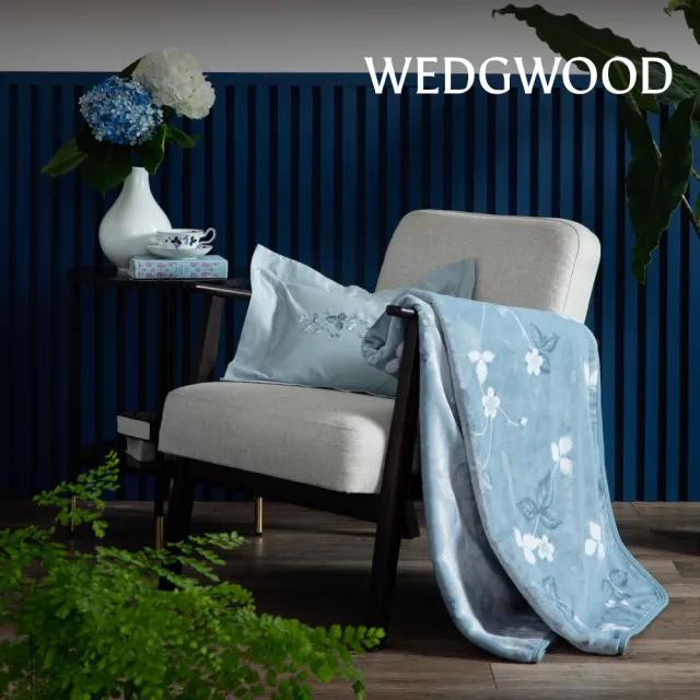 【WEDGWOOD】超細纖維印花 厚毛雙層旅行毯(百貨款｜單人任選)