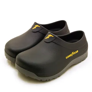 【GOODYEAR 固特異】男 防潑濺雙密度多功能輕便防水廚師鞋 餐飲業工作鞋 榮耀V3系列(黑灰 53760)