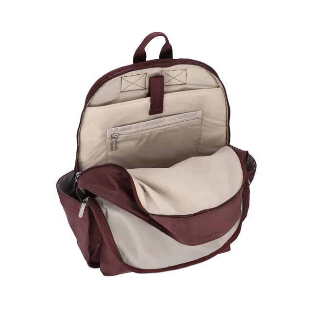 【Lesportsac】Route Backpack 健行後背包 學生書包 運動背包 送禮 禮物 推薦 女包(櫻桃紅)