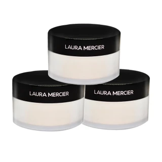 【LAURA MERCIER 蘿拉蜜思】煥顏透明蜜粉29gx3入#透明色(國際航空版)