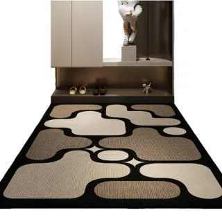 【超微米】入戶門地毯 玄關地墊 可裁剪地毯 簡約防滑耐髒地毯(玄關地墊100*120CM)