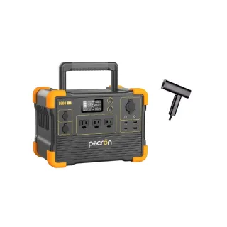 【Pecron】E600LFP 1200W 性能小鋼炮 便攜式戶外行動電源 贈雷神吹風機(露營 逐露天下)