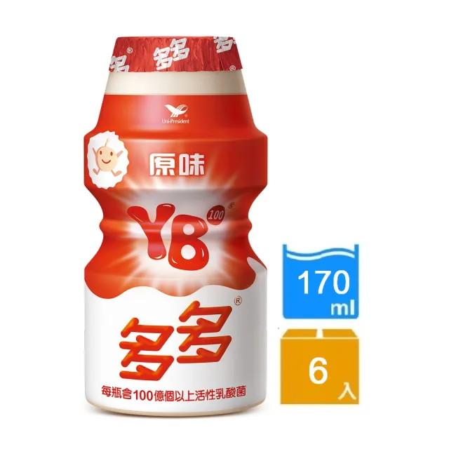 【統一】多多活菌發酵乳原味170mlx6入/組