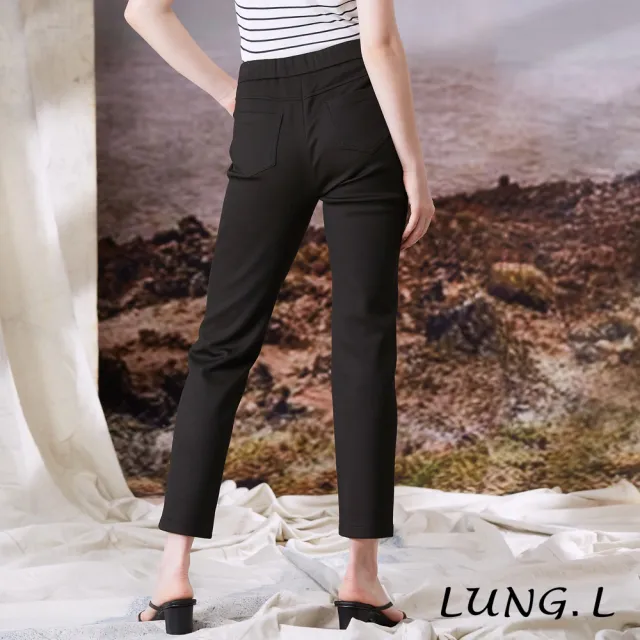 【LUNG.L 林佳樺】LT55E 深棕色彈性羅馬布修身女裝長褲(秋冬新品 保暖)