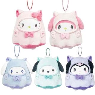 【小禮堂】Sanrio 三麗鷗 絨毛玩偶零錢包吊飾 S 貓咪幽靈款 Kitty 美樂蒂 大耳狗 帕恰狗(平輸品)